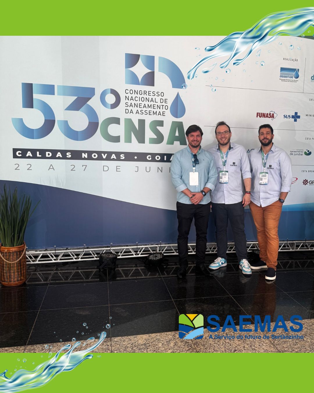 SAEMAS marca presen&ccedil;a no 53&ordm; Congresso Nacional de Saneamento da ASSEMAE