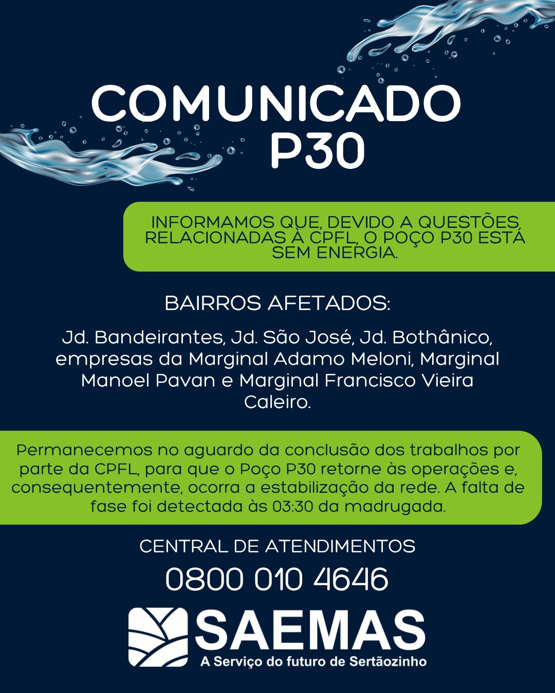 INSTABILIDADE NO ABASTECIMENTO