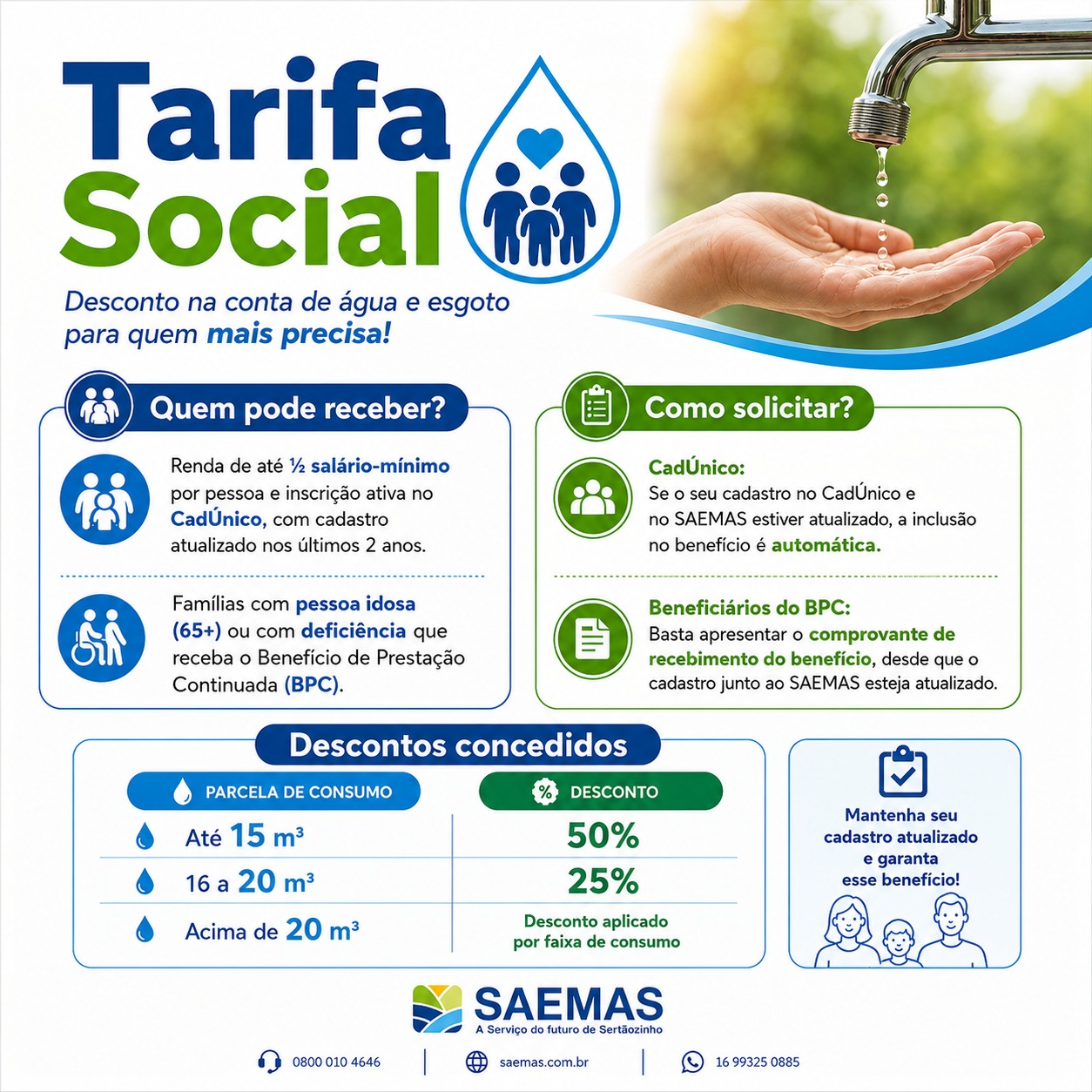 Tarifa Social: um benef&iacute;cio que pode fazer diferen&ccedil;a para aqueles que mais precisam