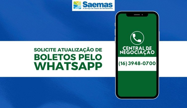 SAEMAS DISPONIBILIZA MAIS UM CANAL PARA ATUALIZAÇÃO DE BOLETOS